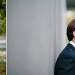 groom portrait at UT